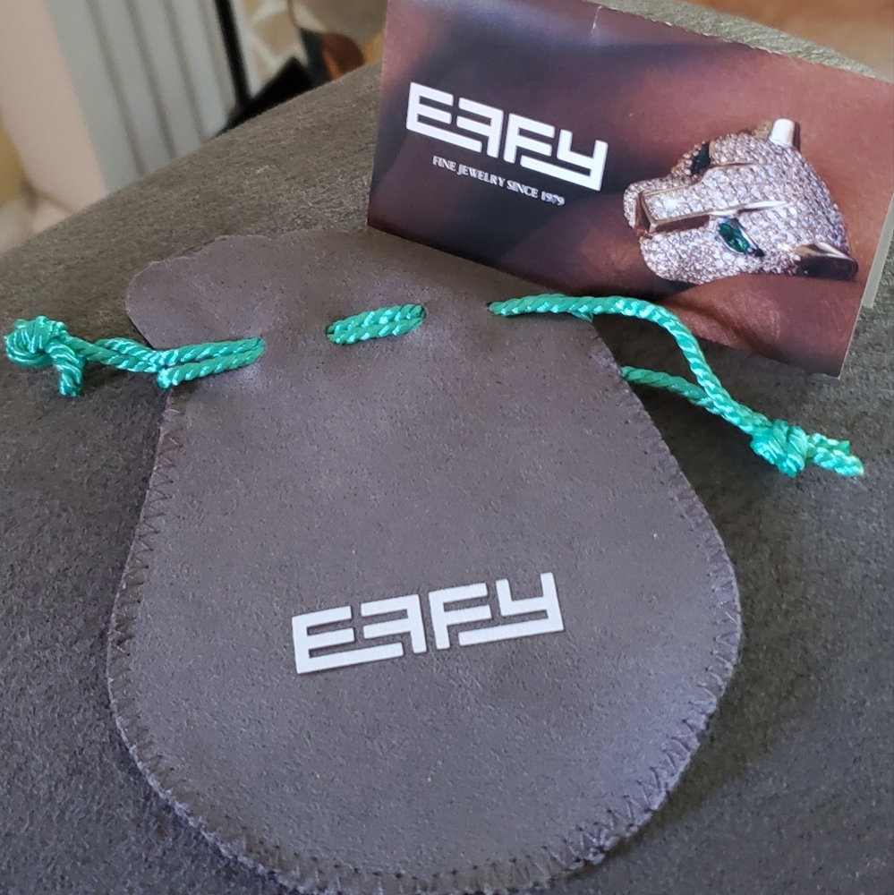 EFFY DIAMOND SAFETY PIN bracelet NWT adjustable to 8" - Picture 6 of 8